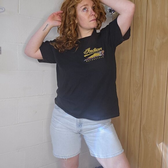 Indian Motorcycles Black Cotton Logo Tshirt - Picture 15 of 16